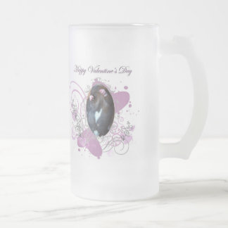 Die Ratten-Herz-Tasse des Valentines Mattglas Bierglas