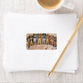 Die Rauchkatzen von Louis Wain Adressaufkleber (Insitu)