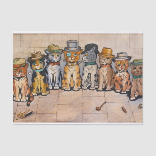 Die Rauchkatzen von Louis Wain Seidenpapier (Vorderseite)