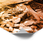 Die rauen Gartenwerkzeuge stören Schwarz und Weiß Poster (Ecke)