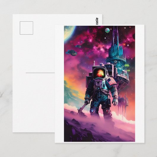 Die Raumfahrer Postkarte (Vorne/Hinten)