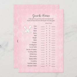 Die Raute von White Bunny Pink schätzt die Feature Einladung