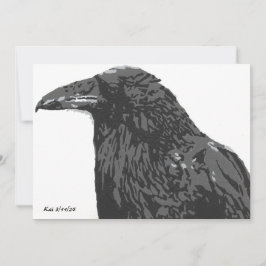 Die Raven-Flachkarte Einladung