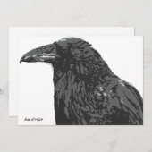 Die Raven-Flachkarte Einladung (Vorne/Hinten)