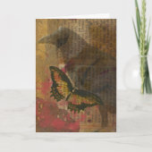 Die Raven Grunge Collage Karte (Vorderseite)