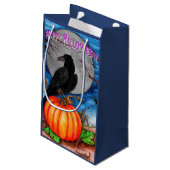 Die Raven Happy Halloween-Geschenktasche Kleine Geschenktüte (Rückseite Schrägansicht)