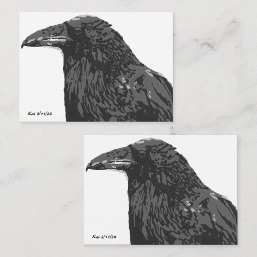 Die Raven Lesezeichen Mitteilungskarte (Vorne/Hinten)