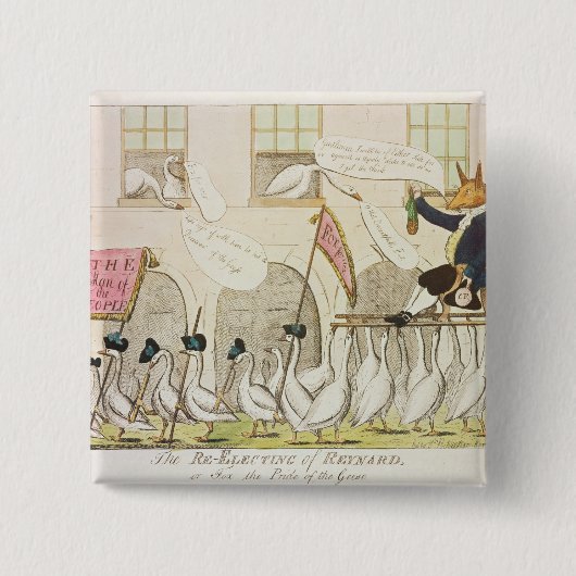 Die Re-Wahl von Reynard oder von Fox Button (Vorderseite)
