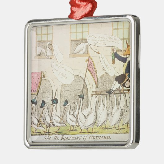 Die Re-Wahl von Reynard oder von Fox Silbernes Ornament (Links)