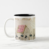 Die Re-Wahl von Reynard oder von Fox Zweifarbige Tasse (Links)