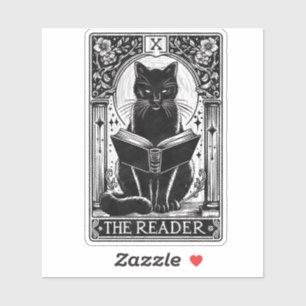 Die Reader Black Cat Tarot Card Aufkleber