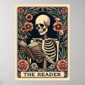 Die Reader Skeleton Tarot Card Poster (Vorne)
