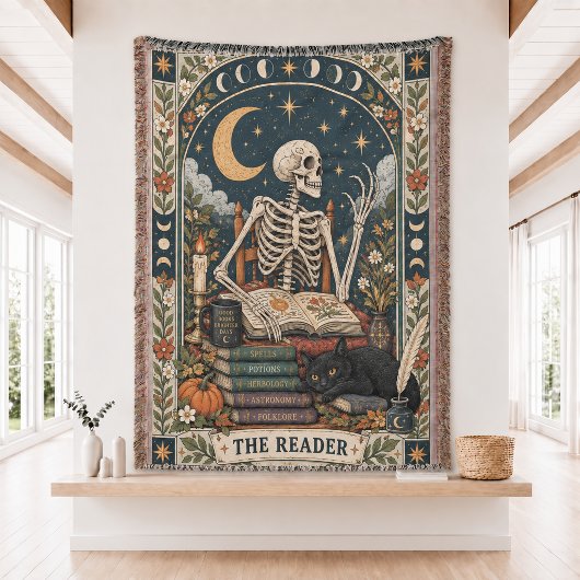 Die Reader Tarot Card Woven Decke