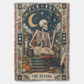 Die Reader Tarot Card Woven Decke (Vorderseite Vertikal)