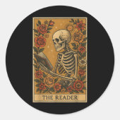 Die Reader-Tarot-Karte Runder Aufkleber (Vorderseite)