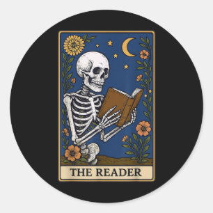 Die Reader-Tarot-Karte Runder Aufkleber