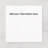 Die Real Rstate Agent Business Card Quadratische Visitenkarte (Rückseite)