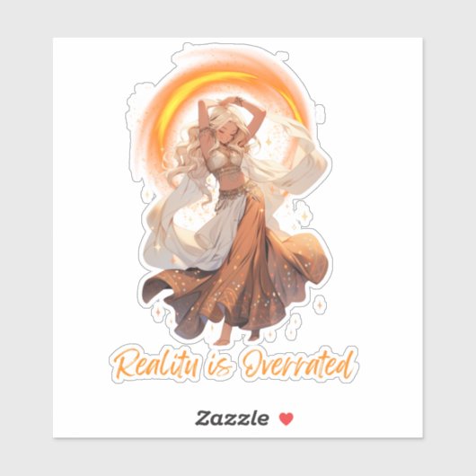 Die Realität ist übertrieben Aufkleber (Blatt)