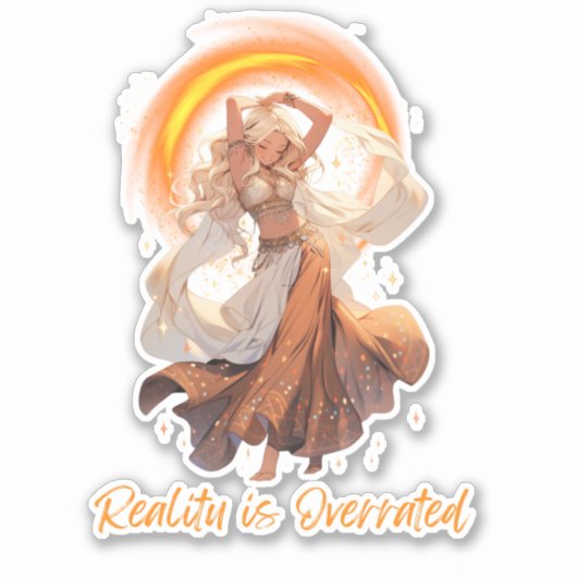 Die Realität ist übertrieben Aufkleber (Vorderseite)