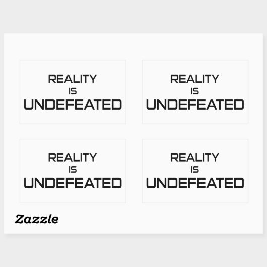 Die Realität ist unbesiegt Rechteckiger Aufkleber (Blatt)