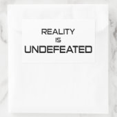 Die Realität ist unbesiegt Rechteckiger Aufkleber (Tasche)