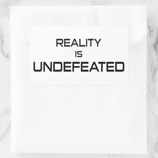 Die Realität ist unbesiegt Rechteckiger Aufkleber (Tasche)