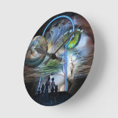 Die Realität verändert sich Runde Wanduhr (Winkel)