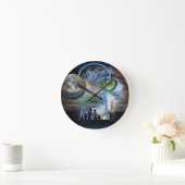 Die Realität verändert sich Runde Wanduhr (Zuhause)