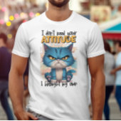 Die Rebellengestalt: Blaue Katze mit gelben Augen T-Shirt