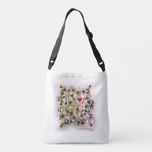 Die Reben von Liebe Crossbody Tasche (Medium) (Rückseite)