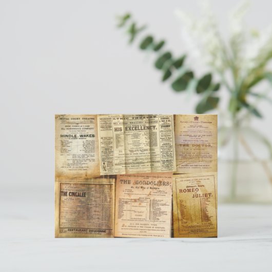 Die Rechnungen Postkarte (Stehend Vorderseite)