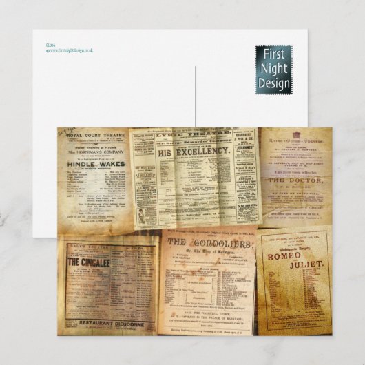 Die Rechnungen Postkarte (Vorne/Hinten)