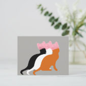 Die Recht-Taschen-Postkarte der rosa Postkarte (Stehend Vorderseite)