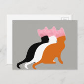 Die Recht-Taschen-Postkarte der rosa Postkarte (Vorne/Hinten)