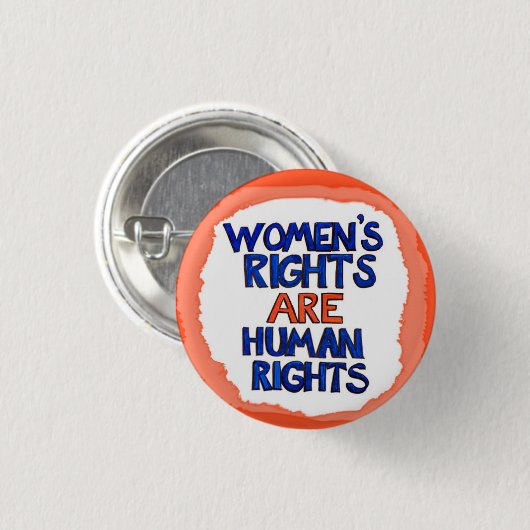 Die Rechte der Frauen sind Menschenrechtsknopf Button (Vorne & Hinten)