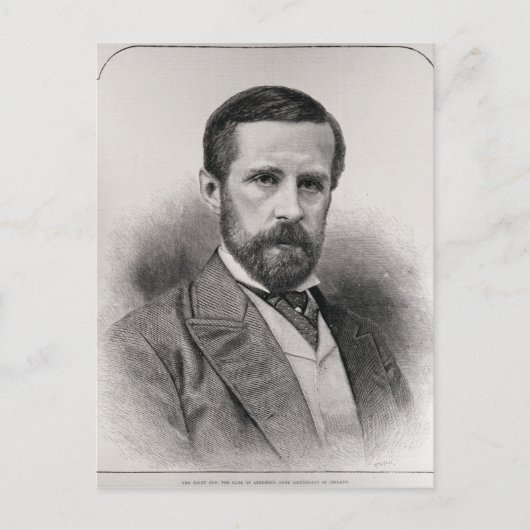 Die Rechte Hon. Der Earl of Aberdeen Postkarte (Vorderseite)