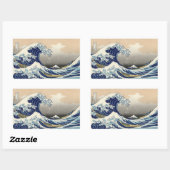 Die rechteckigen Aufkleber der Großen Welle (Blatt)