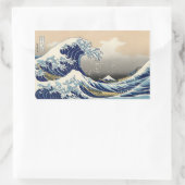 Die rechteckigen Aufkleber der Großen Welle (Tasche)