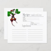 Die Recipe-Karte des Gärtners (Vorne/Hinten)