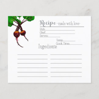 Die Recipe-Karte des Gärtners