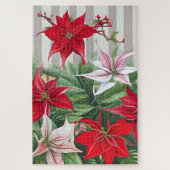 Die Red Amaryllis und Poinsettia Hybriden Puzzle (Vertikal)