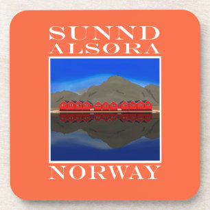 Die Red Boat Houses Sunndalsøra Norwegen Getränkeuntersetzer