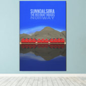 Die Red Boat Houses Sunndalsøra Norwegen Leinwanddruck (Insitu (Holzboden))