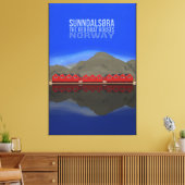 Die Red Boat Houses Sunndalsøra Norwegen Leinwanddruck (Insitu (Wohnzimmer))