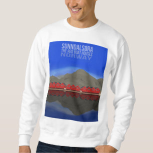 Die Red Boat Houses Sunndalsøra Norwegen Sweatshirt