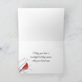 Die Red Kardinal Watercolor Card der Saison Karte (Innenseite)