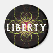 Die Red Medallion Liberty oder Ihr Name Magnet (Vorne)
