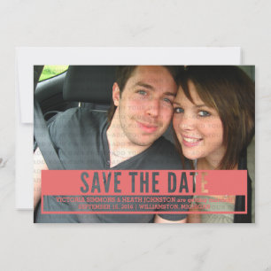 Die Red Modern Cut Out Save the Date laden Einladung
