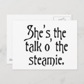 Die Rede vom Steamigeglasgow uk lustigen Spaß Postkarte (Vorne/Hinten)