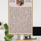 Die Rede von Abraham Lincoln 1863 in Gettysburg Poster (Heimbüro)